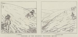 Schizzi alla recensione dei volontari di Brighton da Alfred Crowquill